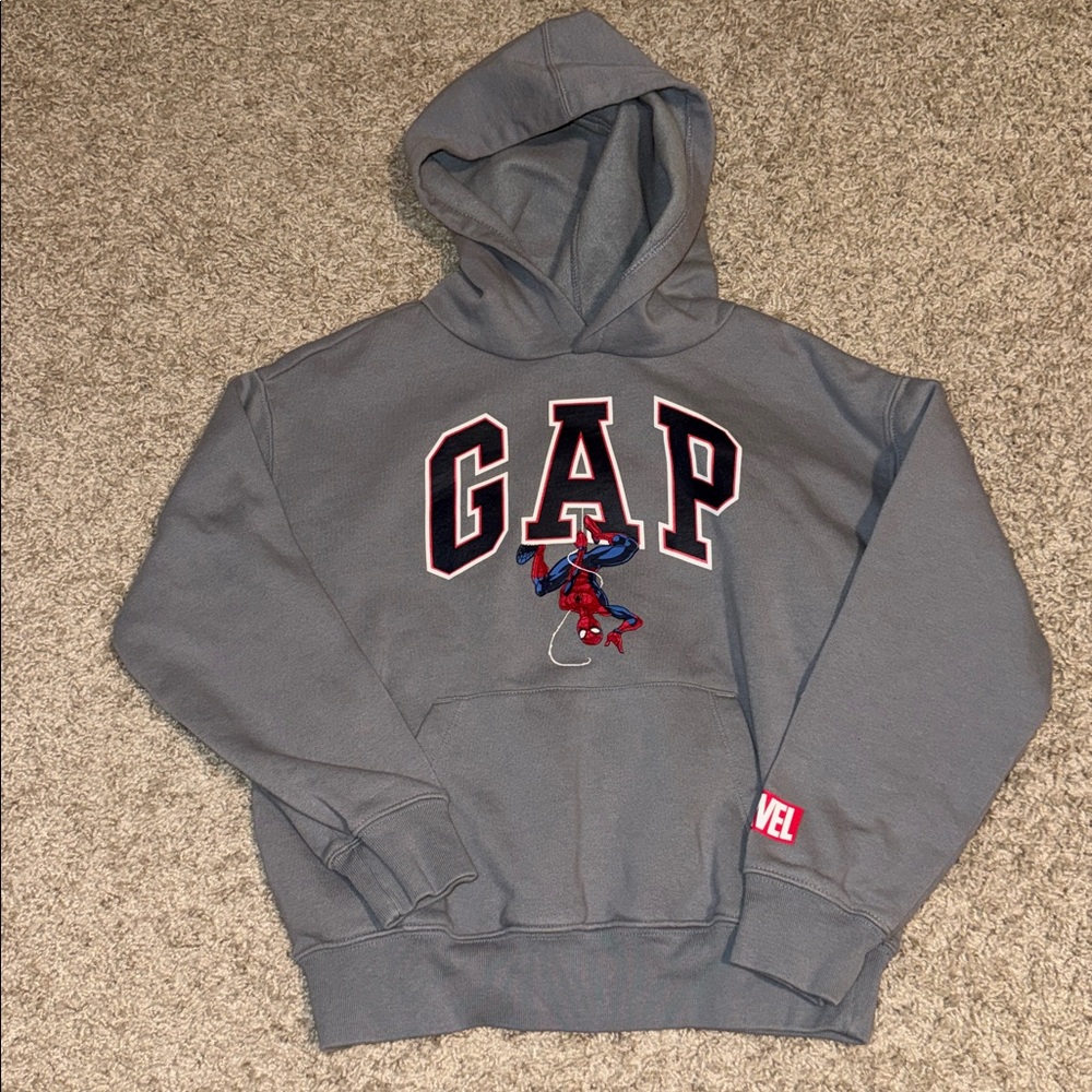 GAP Gray Hoodie with Spider-Man Graphic